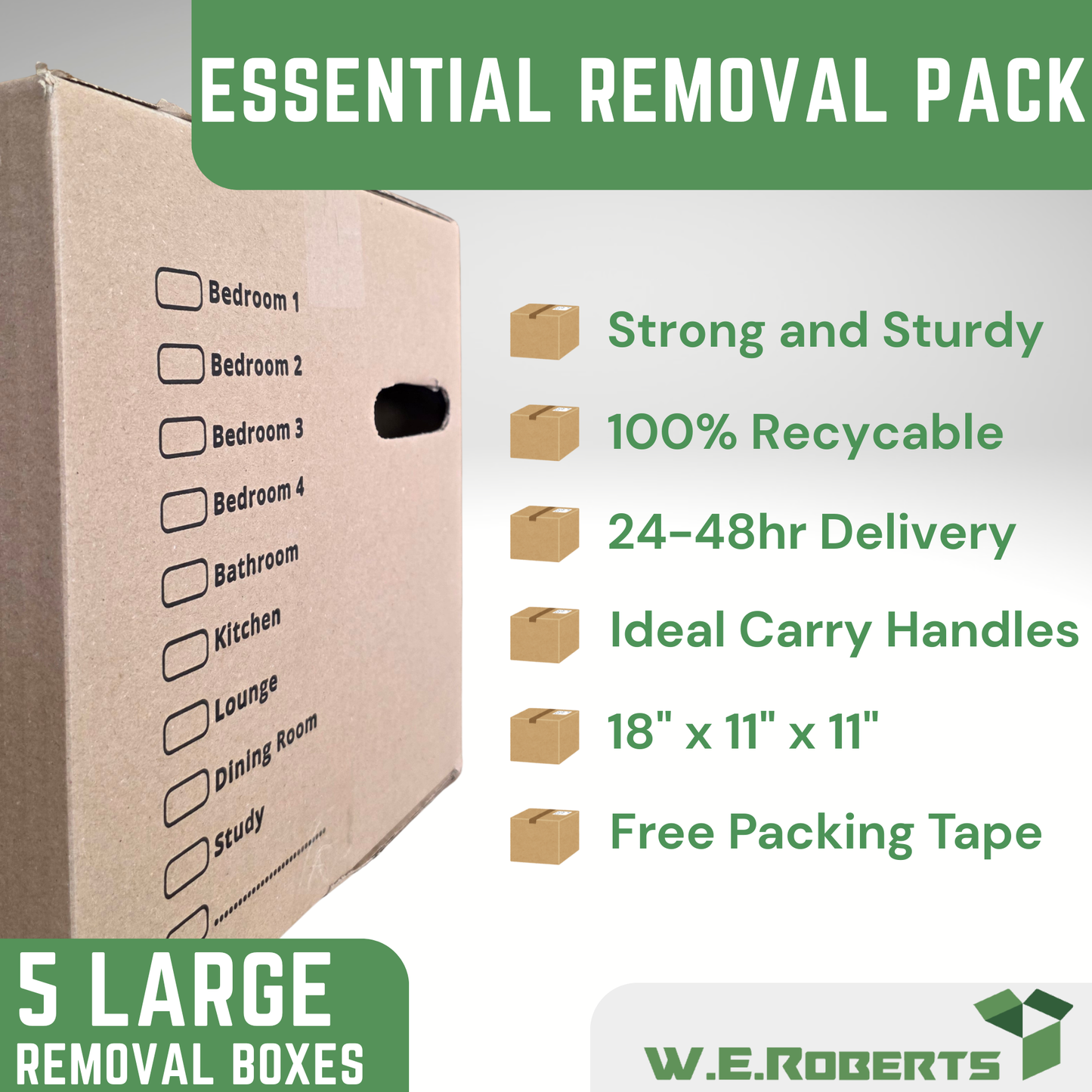 5 x LARGE MOVIING BOXES